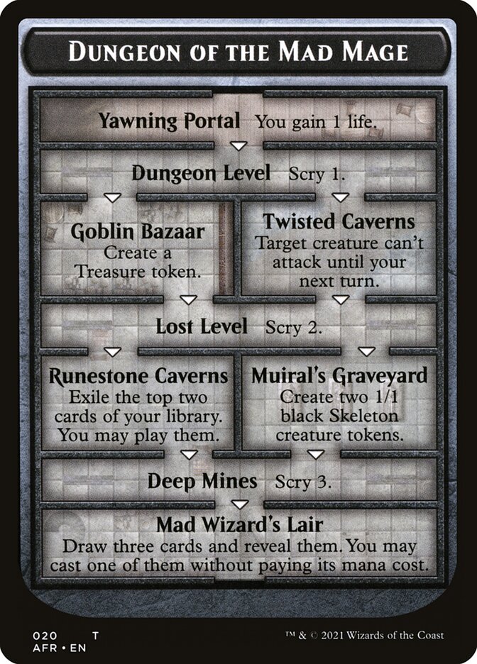 Dungeon of the Mad Mage Token (Oversized) [Oversize Cards] | Good Games North
