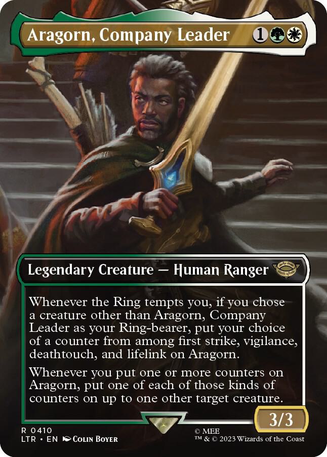 Aragorn Company Leader Borderless (Universes Beyond: The Lord of the Rings: Tales of Middle-earth)  | Good Games North