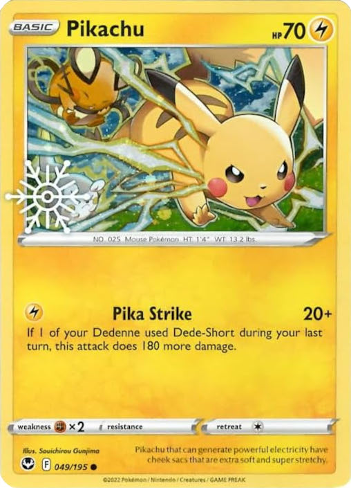 Pikachu (049/195) (Holiday Calendar) [Sword & Shield: Silver Tempest] | Good Games North