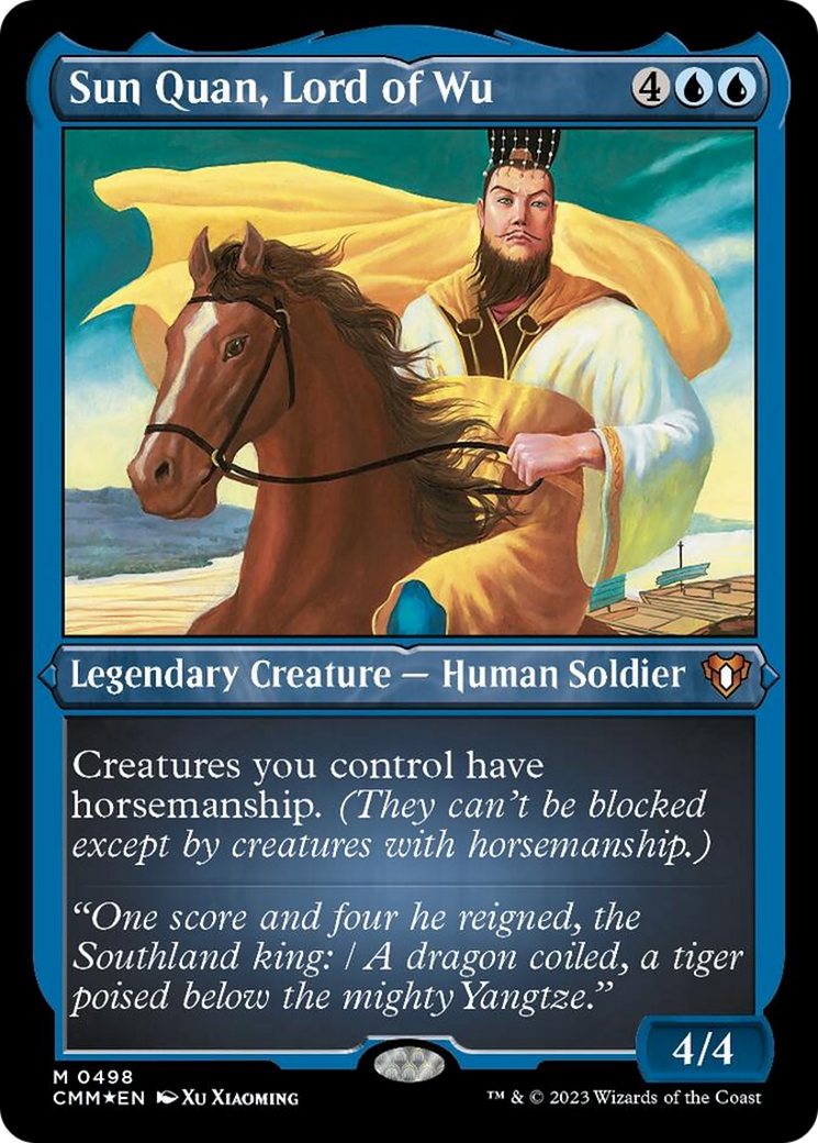 Sun Quan, Lord of Wu (Foil Etched) [Commander Masters] | Good Games North