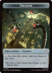 Spider // Treasure Double-Sided Token [Marvel's Spider-Man Tokens] | Good Games North