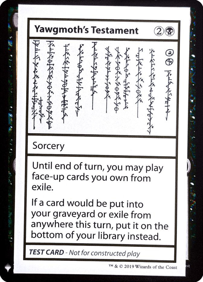 Yawgmoth's Testament [Mystery Booster Playtest Cards] | Good Games North