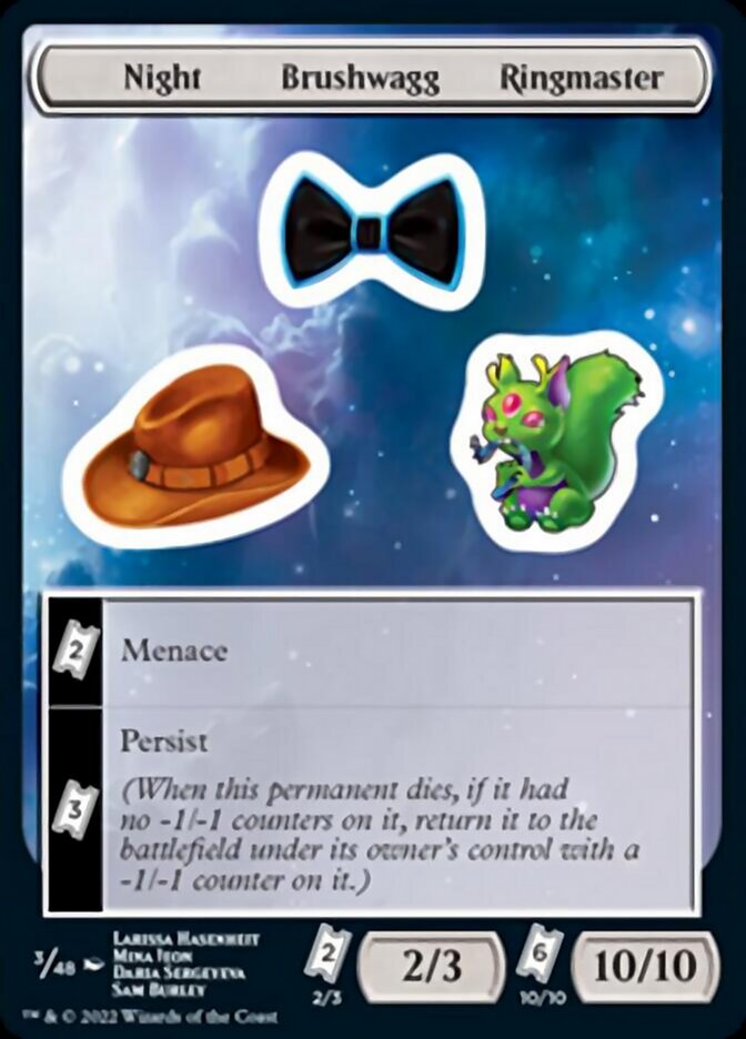 Night Brushwagg Ringmaster [Unfinity Stickers] | Good Games North