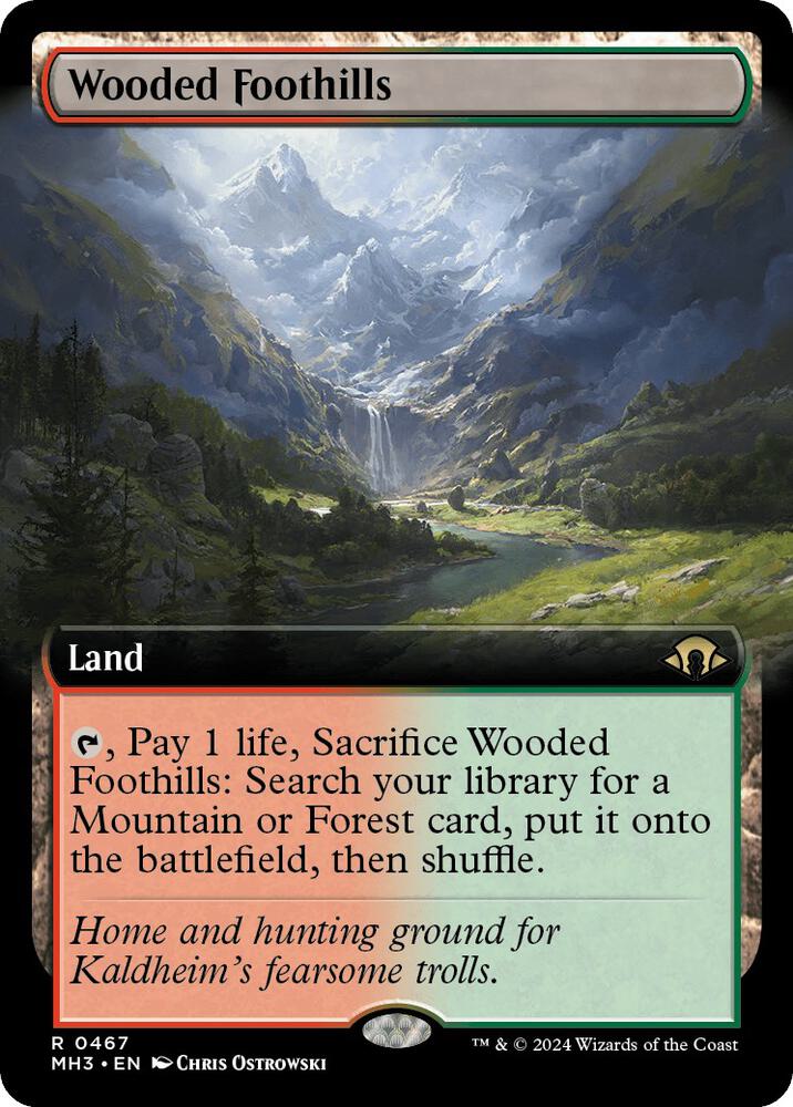 Wooded Foothills Extended Art (Modern Horizons 3)  | Good Games North