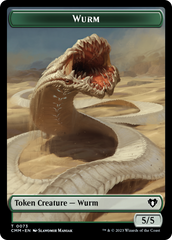 Wurm // Spider Double-Sided Token [Commander Masters Tokens] | Good Games North