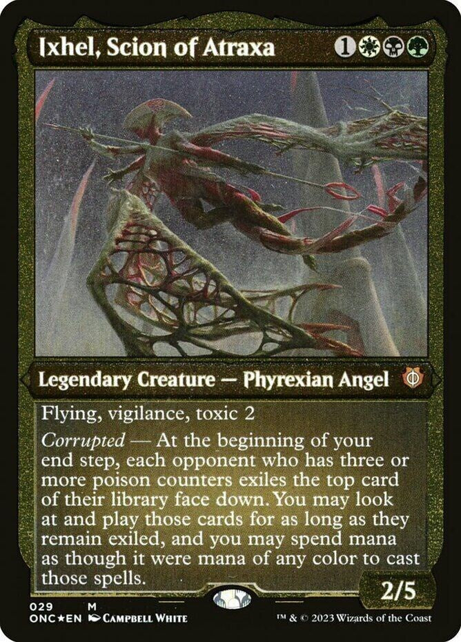 Ixhel, Scion of Atraxa (Foil Etched) (Display Commander) [Phyrexia: All Will Be One Commander] | Good Games North
