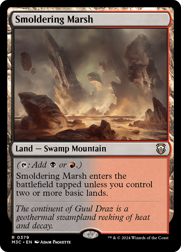 Smoldering Marsh (Ripple Foil) [Modern Horizons 3 Commander] | Good Games North
