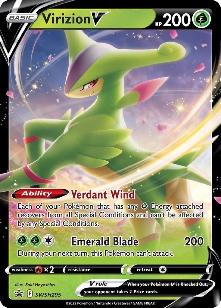 Virizion V (SWSH295) (Jumbo Card) [Sword & Shield: Black Star Promos] | Good Games North