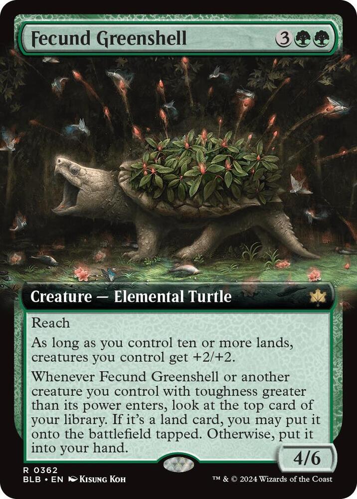Fecund Greenshell Extended Art (Bloomburrow)  | Good Games North