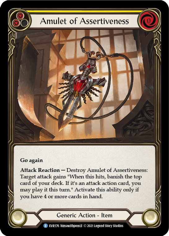 Amulet of Assertiveness [EVR176] (Everfest)  1st Edition Cold Foil | Good Games North
