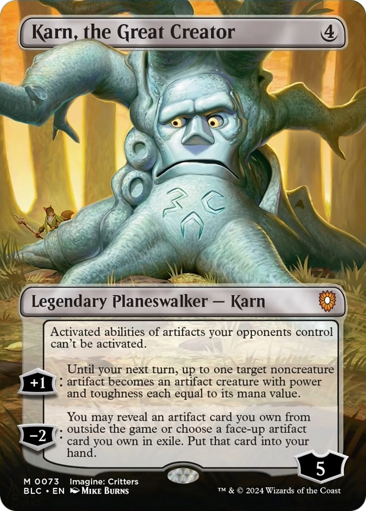 Karn, the Great Creator (Borderless) [Bloomburrow Commander] | Good Games North