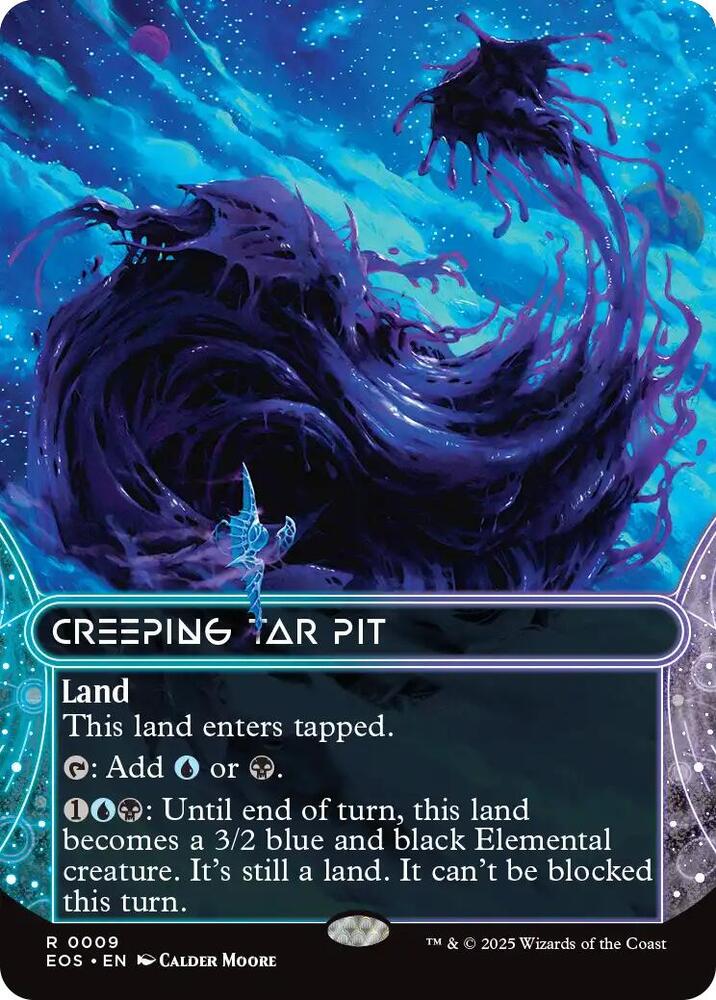 Creeping Tar Pit 0009 Borderless (Edge of Eternities: Stellar Sights)  - Foil | Good Games North