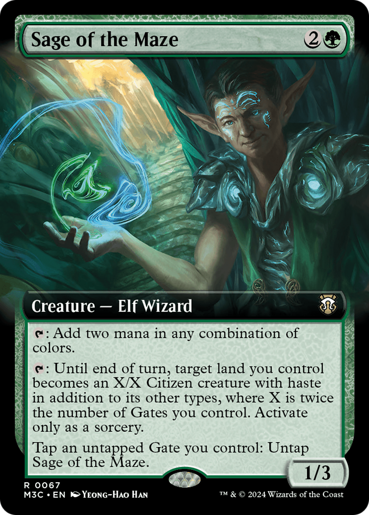 Sage of the Maze (Extended Art) (Ripple Foil) [Modern Horizons 3 Commander] | Good Games North
