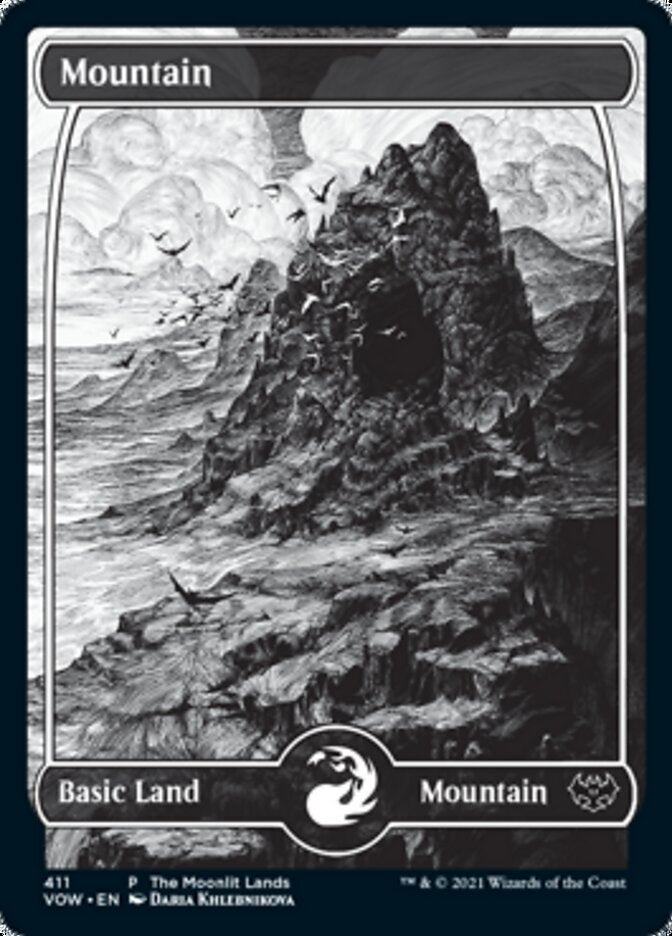 Mountain (The Moonlit Lands) (Foil Etched) [Innistrad: Crimson Vow Promos] | Good Games North