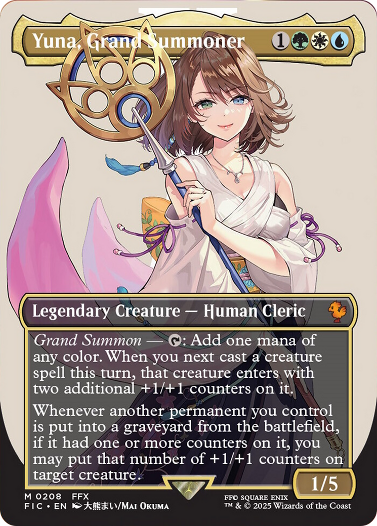 Yuna, Grand Summoner (Borderless) [FINAL FANTASY Commander] | Good Games North