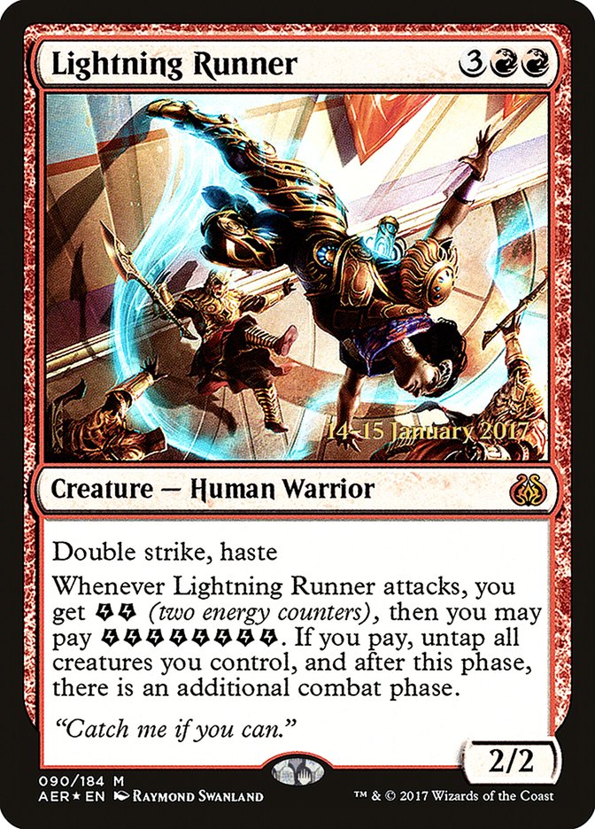 Lightning Runner [Aether Revolt Prerelease Promos] | Good Games North