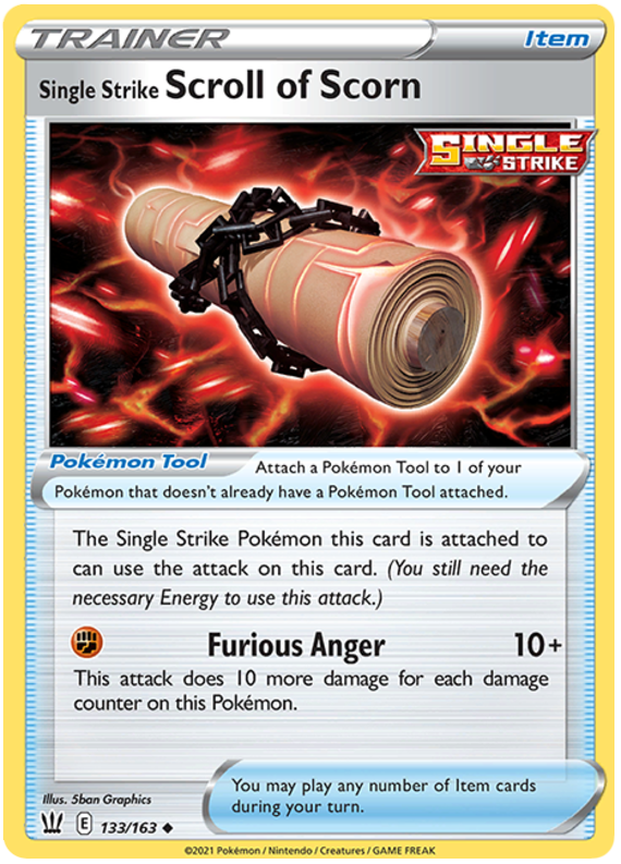 Single Strike Scroll of Scorn (133/163) [Sword & Shield: Battle Styles] | Good Games North