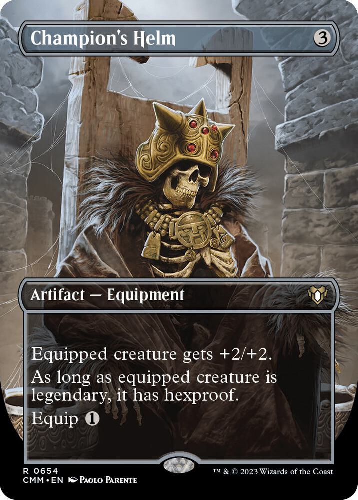 Champions Helm Borderless (Commander Masters)  | Good Games North