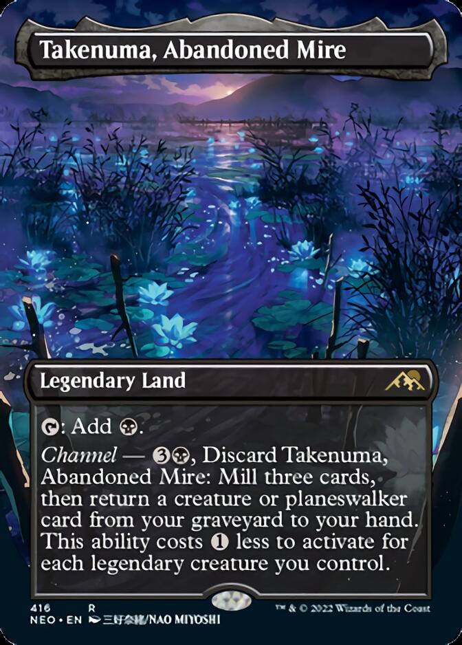 Takenuma, Abandoned Mire (Borderless Alternate Art) [Kamigawa: Neon Dynasty] | Good Games North