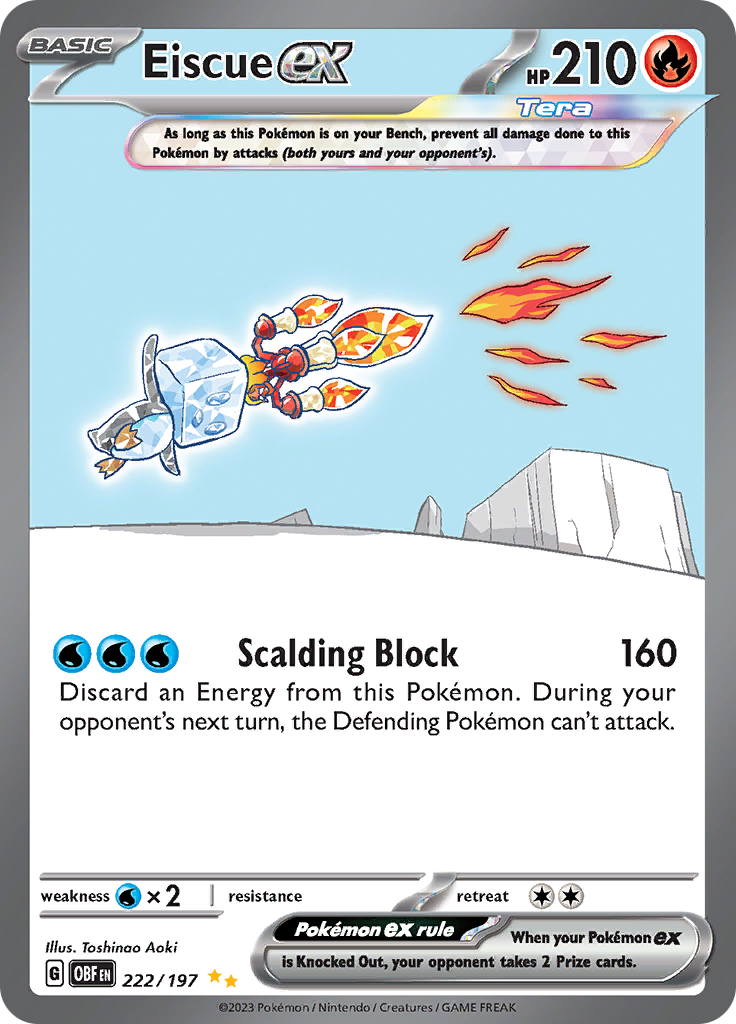 Eiscue ex (222/197) [Scarlet & Violet: Obsidian Flames] | Good Games North