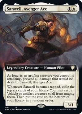 Sanwell Avenger Ace Extended Art (Commander: The Brothers' War)  | Good Games North