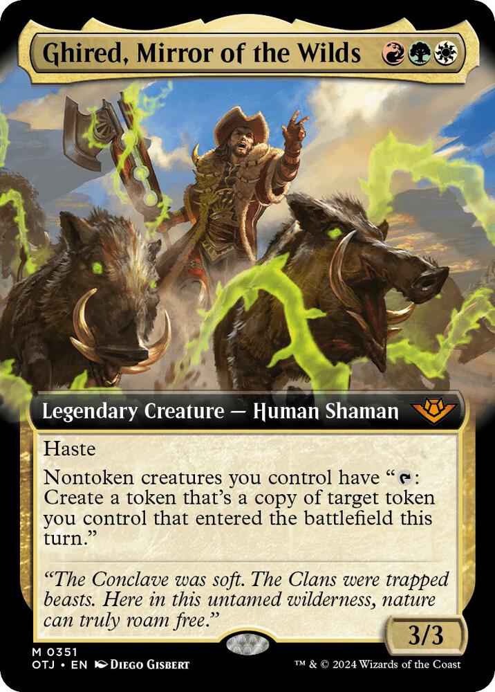 Ghired, Mirror of the Wilds 351/286 (Outlaws of Thunder Junction)  - Extended Art Foil | Good Games North