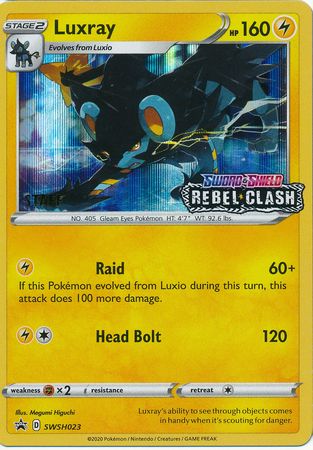 Luxray (SWSH023) (Staff Prerelease Promo) [Sword & Shield: Black Star Promos] | Good Games North