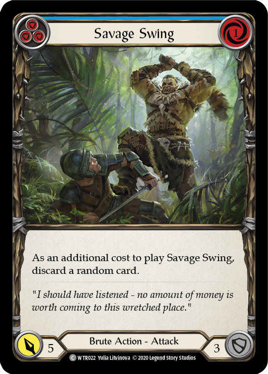 Savage Swing (Blue) [U-WTR022] (Welcome to Rathe Unlimited)  Unlimited Normal | Good Games North