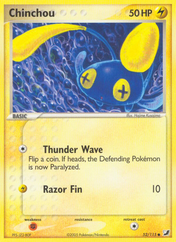 Chinchou (52/115) [EX: Unseen Forces] | Good Games North