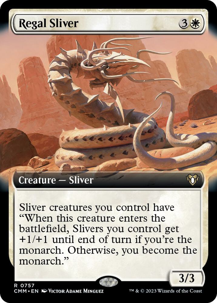 Regal Sliver Extended Art (Commander Masters)  | Good Games North