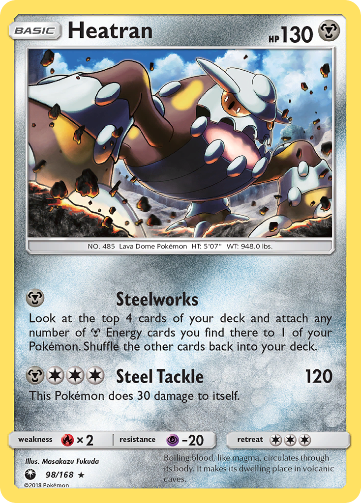 Heatran (98/168) [Sun & Moon: Celestial Storm] | Good Games North
