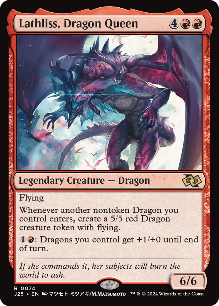 Lathliss, Dragon Queen (Anime) [Foundations Jumpstart] | Good Games North