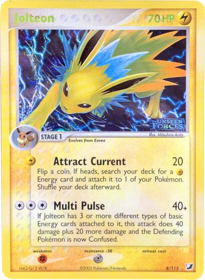 Jolteon (8/115) (Stamped) [EX: Unseen Forces] | Good Games North
