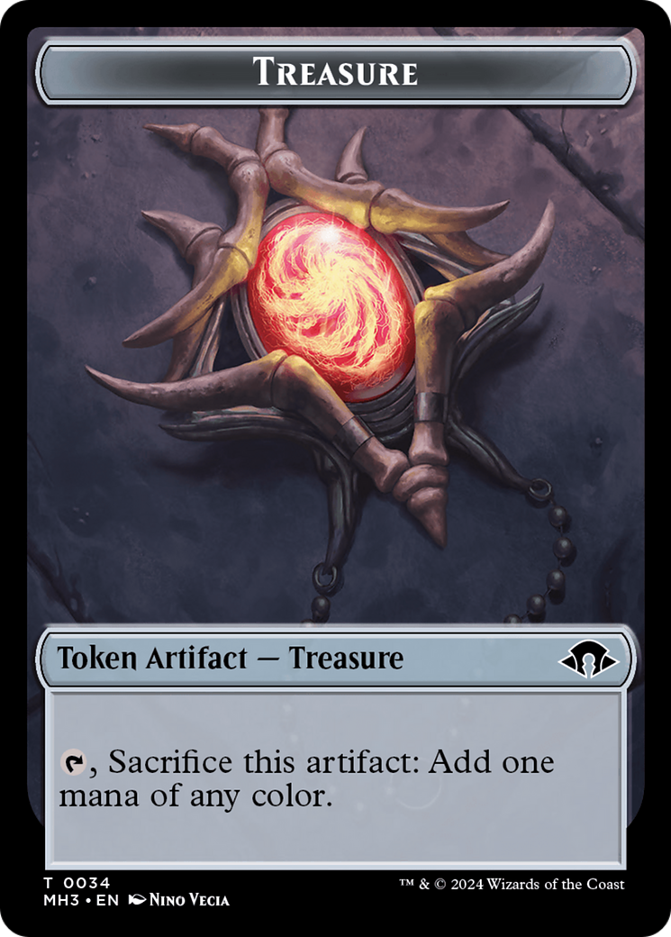Treasure (Ripple Foil) // Copy Double-Sided Token [Modern Horizons 3 Tokens] | Good Games North