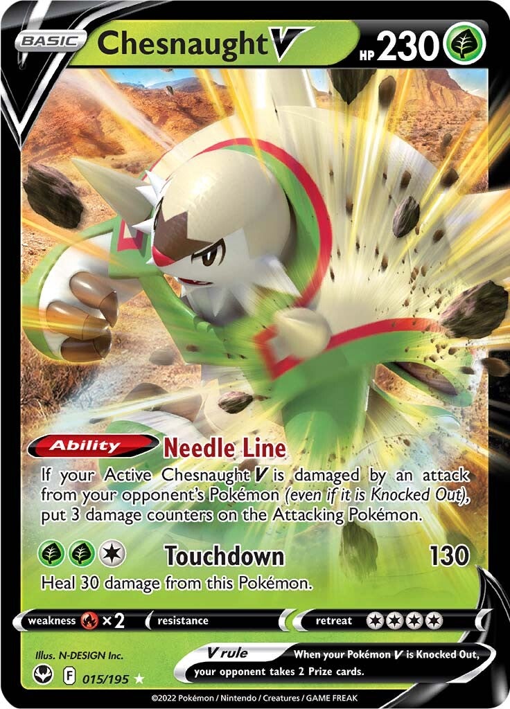 Chesnaught V (015/195) [Sword & Shield: Silver Tempest] | Good Games North