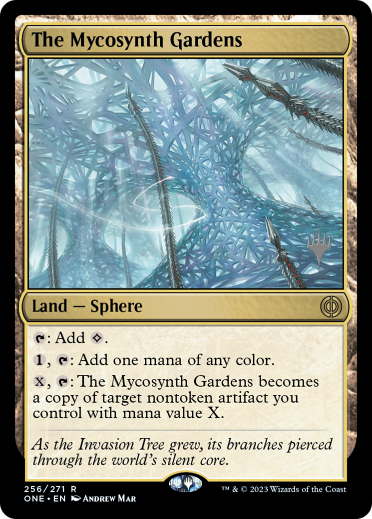 The Mycosynth Gardens (Promo Pack) [Phyrexia: All Will Be One Promos] | Good Games North