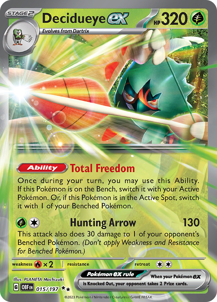 Decidueye ex (015/197) [Scarlet & Violet: Obsidian Flames] | Good Games North