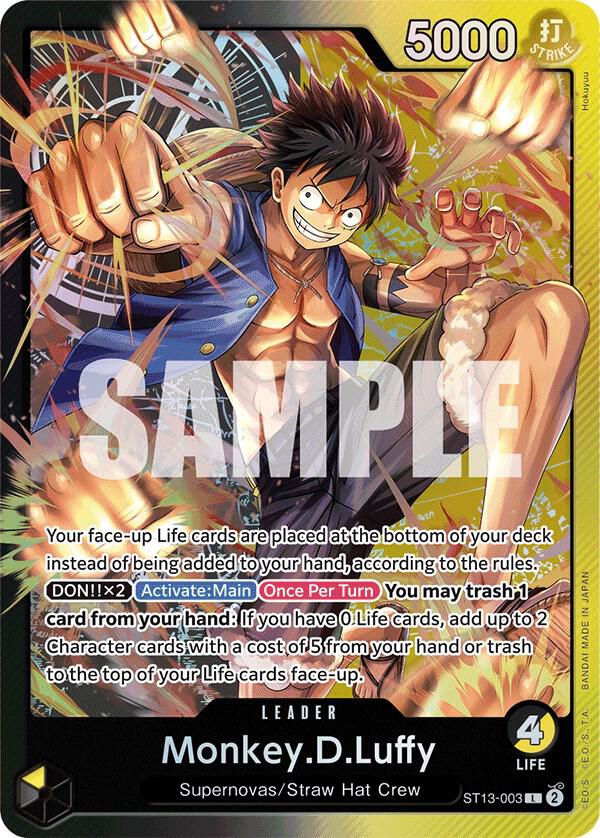 Monkey.D.Luffy ST13-003 (Ultra Deck: The Three Brothers)  - Foil | Good Games North