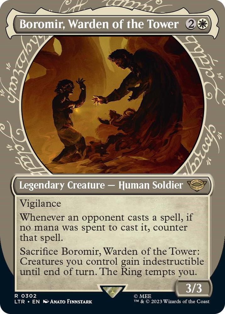 Boromir, Warden of the Tower 302 (Universes Beyond: The Lord of the Rings: Tales of Middle-earth)  - Showcase Foil | Good Games North