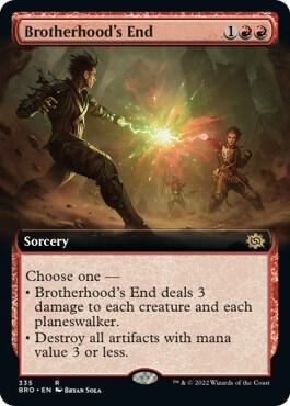 Brotherhood's End Extended Art 335/287 (The Brothers' War)  - Foil | Good Games North