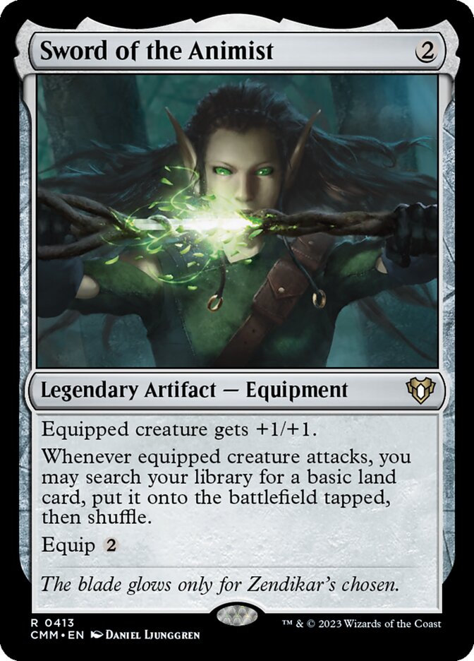 Sword of the Animist 413/451 (Commander Masters)  - Foil | Good Games North