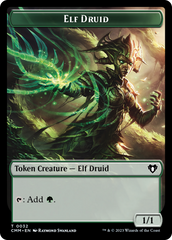 Servo // Elf Druid Double-Sided Token [Commander Masters Tokens] | Good Games North