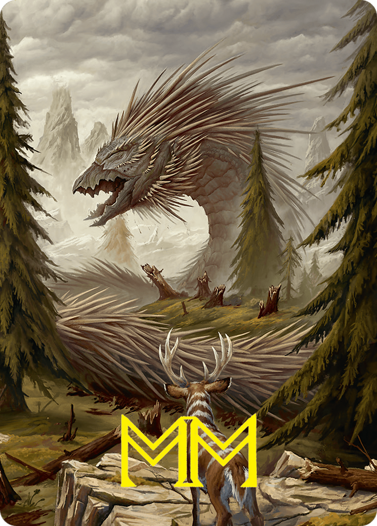 Quilled Greatwurm Art Card (44/54) (Gold-Stamped Signature) [Foundations Art Series] | Good Games North