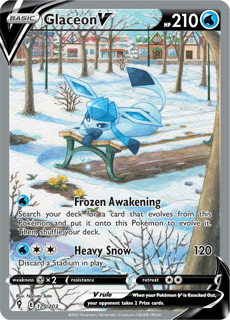 Glaceon V (175/203) [Sword & Shield: Evolving Skies] | Good Games North