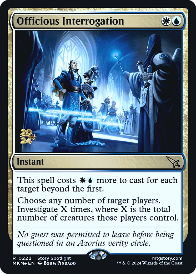 Officious Interrogation [Murders at Karlov Manor Prerelease Promos] | Good Games North