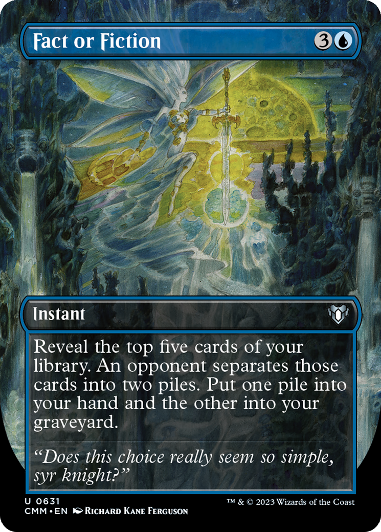 Fact or Fiction (Borderless Alternate Art) [Commander Masters] | Good Games North
