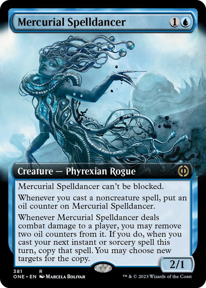 Mercurial Spelldancer Extended Art (Phyrexia: All Will Be One)  - Foil | Good Games North