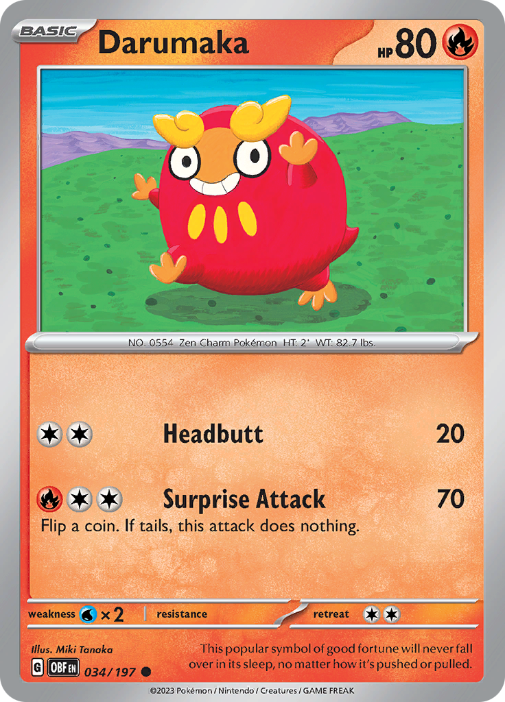 Darumaka (034/197) [Scarlet & Violet: Obsidian Flames] | Good Games North