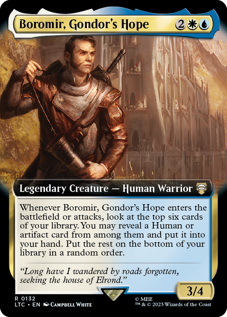 Boromir, Gondor's Hope (Extended Art) [The Lord of the Rings: Tales of Middle-Earth Commander] | Good Games North
