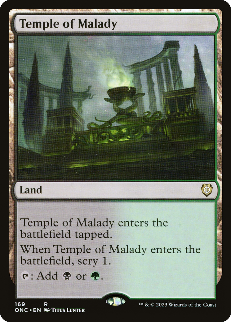 Temple of Malady [Phyrexia: All Will Be One Commander] | Good Games North